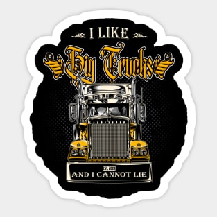 I Like Big Trucks Trucker Truck Driver Sticker